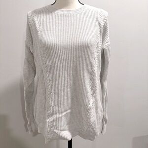 Banana Republic Factory Gray Cable Knit Sweater